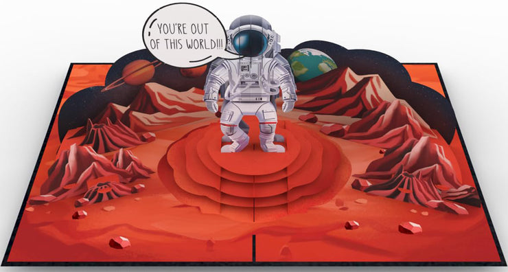 Astronaut on Mars Pop Up Card