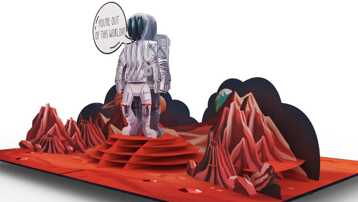 Astronaut on Mars Pop Up Card