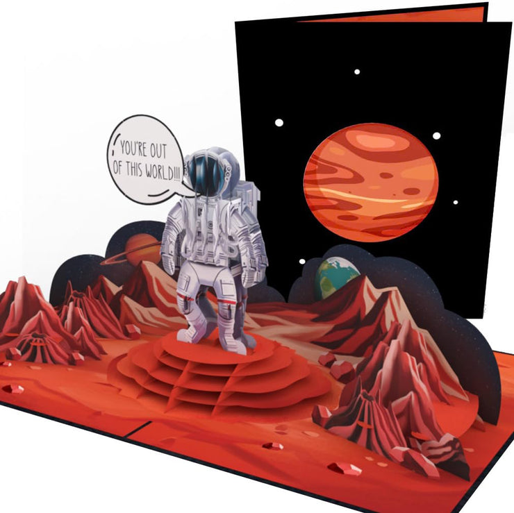 Astronaut on Mars Pop Up Card