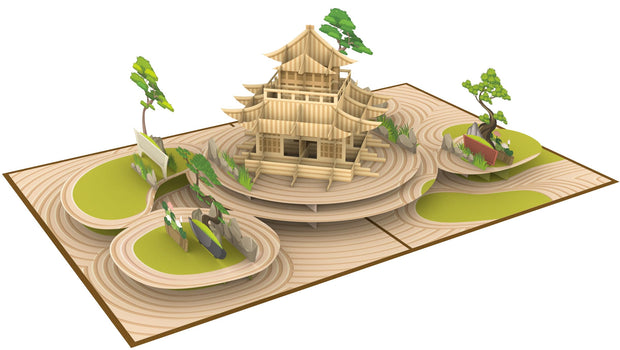 Japanese Zen Garden Pop Up Card