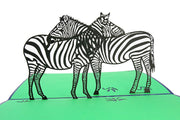 PopLife pop-up card features two zebras